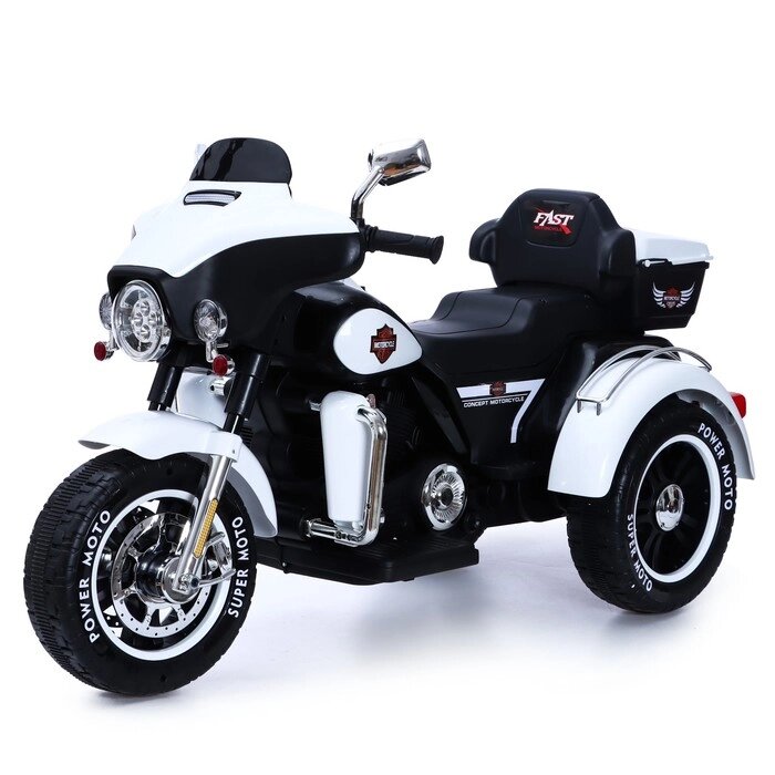 Электромотоцикл "Трайк", 2-х местный, 2 мотора, цвет черно-белый от компании Интернет-гипермаркет «MOLL» - фото 1