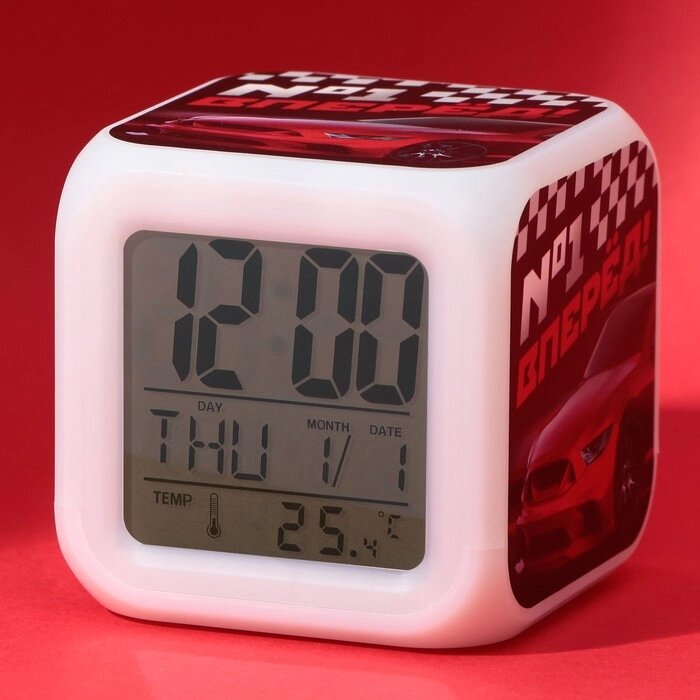 Электронные часы-будильник "№1", с подсветкой от компании Интернет-гипермаркет «MOLL» - фото 1