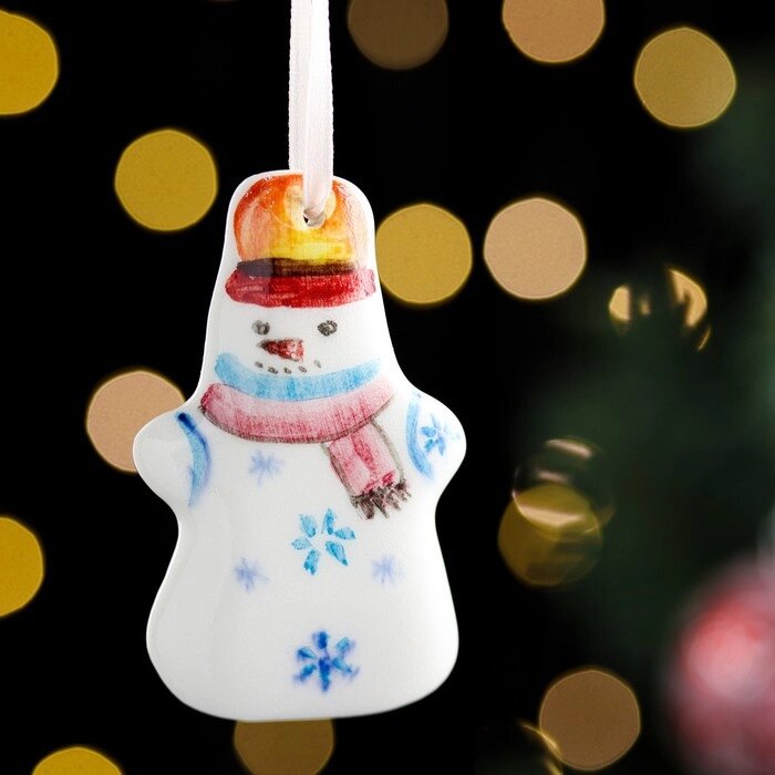 Ёлочная игрушка "Снеговик" от компании Интернет-гипермаркет «MOLL» - фото 1