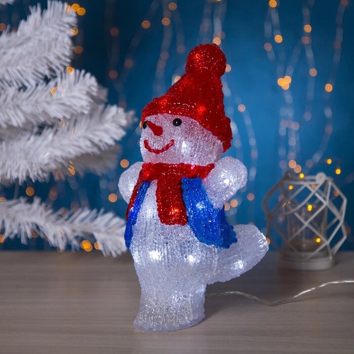 Фигура акрил. "Снеговик танцор малый" 20х17х29 см, контроллер с димером, 24 LED, 220V от компании Интернет-гипермаркет «MOLL» - фото 1