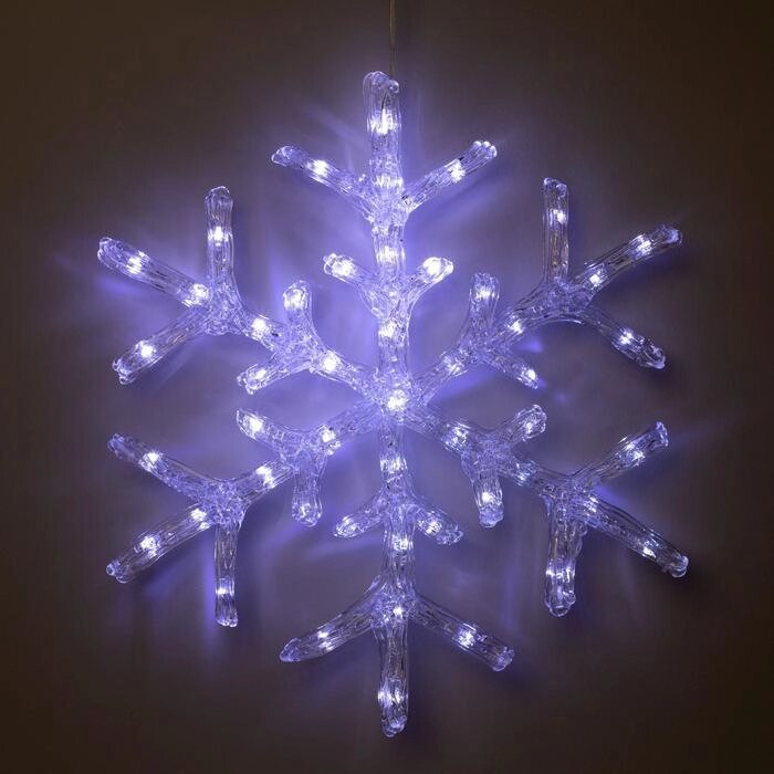 Фигура акрил."Снежинка" 39х39х2 см, 220 В, 50 LED, БЕЛЫЙ от компании Интернет-гипермаркет «MOLL» - фото 1