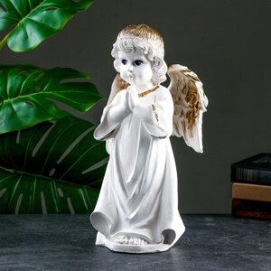 Фигура "Ангел в молитве" белое золото