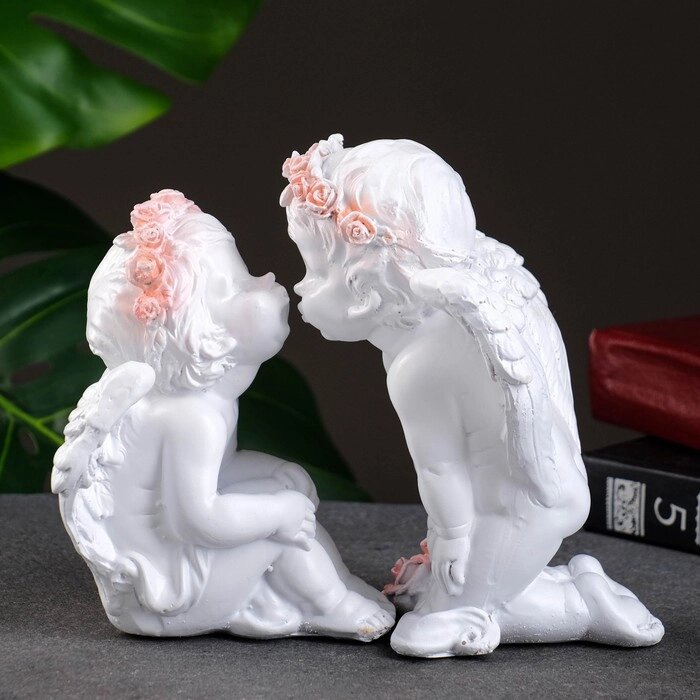 Фигура "Ангелочки целуются" 16х15х14см от компании Интернет-гипермаркет «MOLL» - фото 1