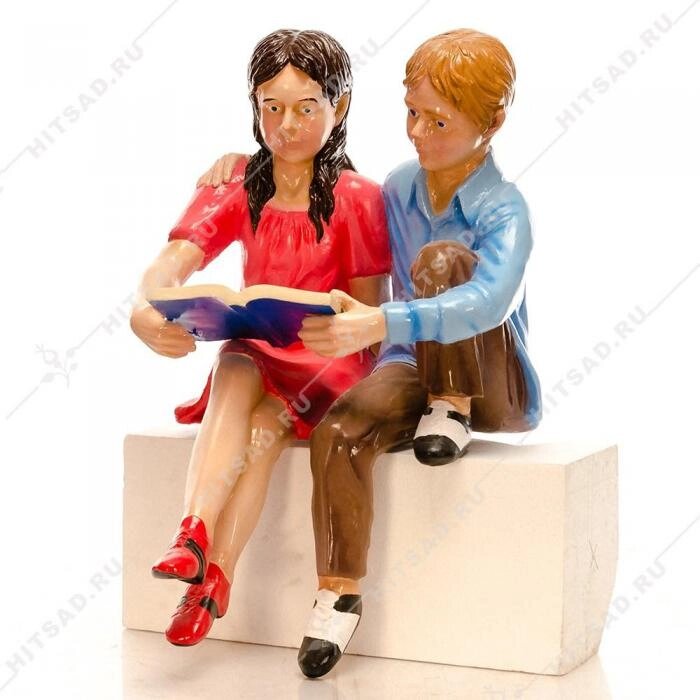 Фигура мальчик и девочка с книгой от компании Интернет-гипермаркет «MOLL» - фото 1