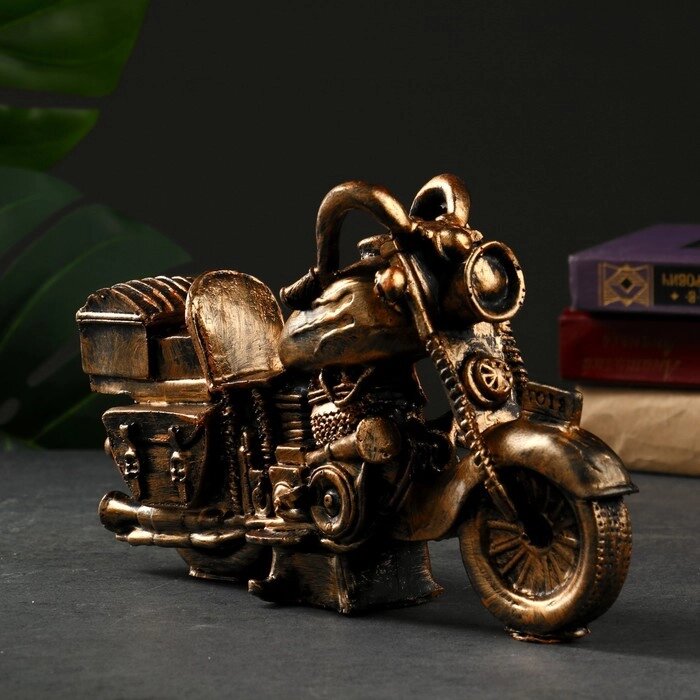 Фигура "Мотоцикл" бронза, 16х26х6см от компании Интернет-гипермаркет «MOLL» - фото 1