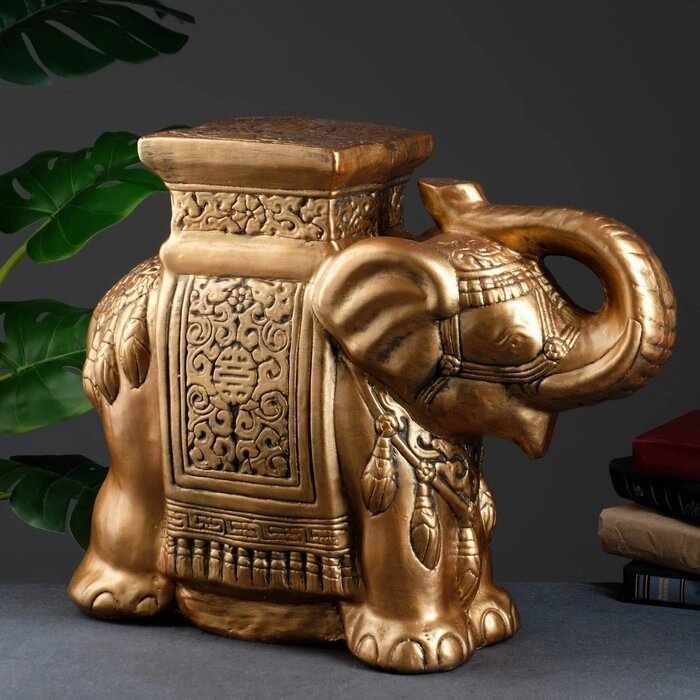 Фигура - подставка "Слон" бронза 21х54х43см от компании Интернет-гипермаркет «MOLL» - фото 1