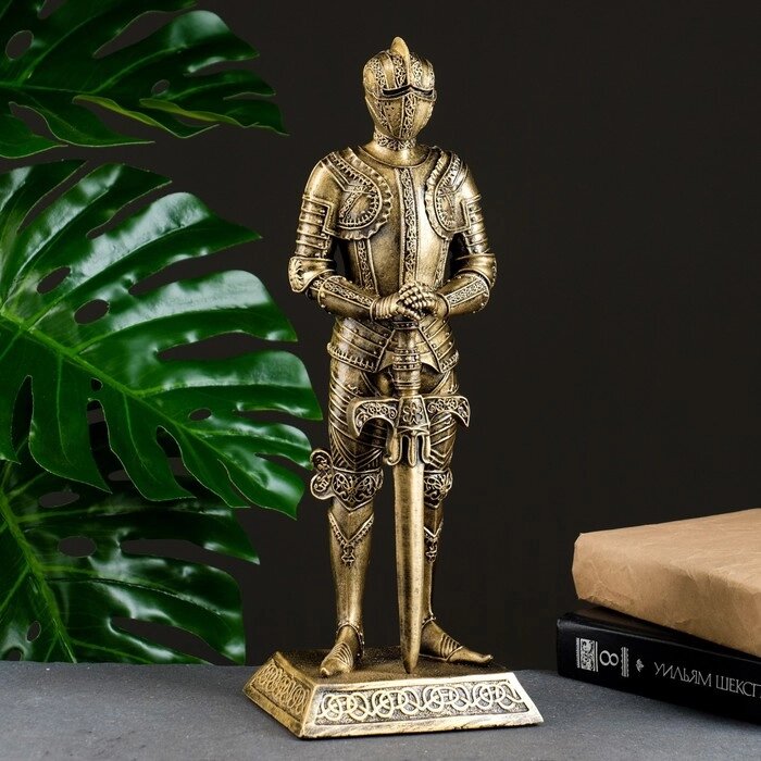 Фигура "Рыцарь" бронза 11,5х13,5х37см от компании Интернет-гипермаркет «MOLL» - фото 1