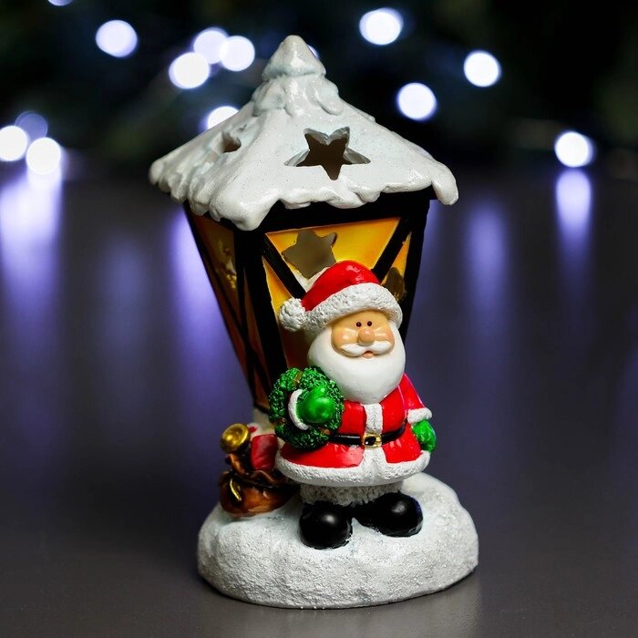 Фигура с подсветкой "Дед Мороз фонарь" 9,5х10х17,5см от компании Интернет-гипермаркет «MOLL» - фото 1