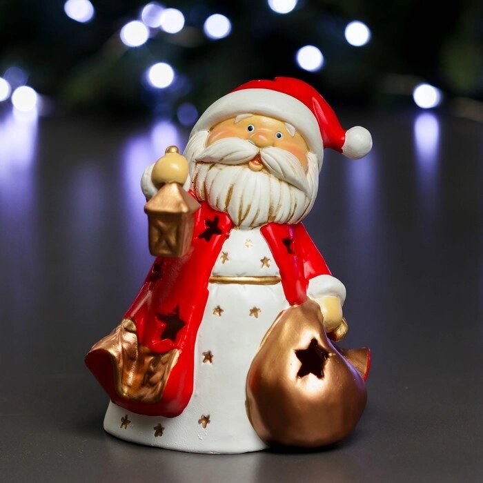 Фигура с подсветкой "Дед Мороз с мешком" 11х12х16см от компании Интернет-гипермаркет «MOLL» - фото 1