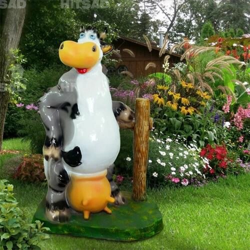 Фигура садовая Корова у забора от компании Интернет-гипермаркет «MOLL» - фото 1