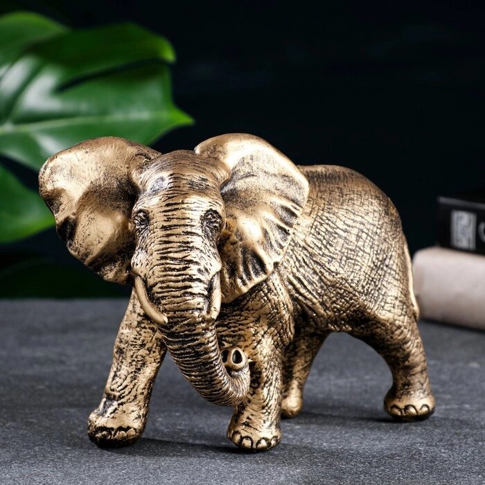 Фигура "Слон африканский" бронза 18х9х13см от компании Интернет-гипермаркет «MOLL» - фото 1