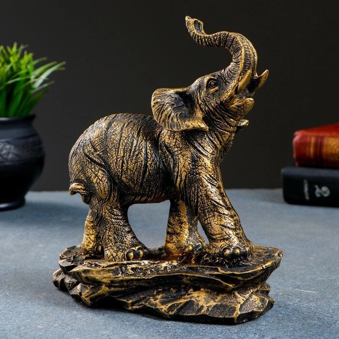Фигура "Слон " бронза 17х9х19см от компании Интернет-гипермаркет «MOLL» - фото 1