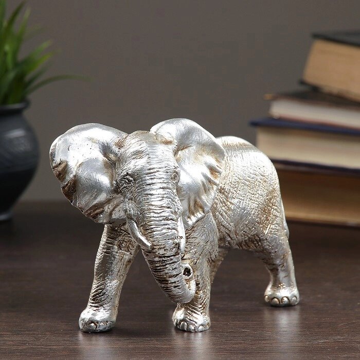 Фигура "Слон" серебро 18х9х13см от компании Интернет-гипермаркет «MOLL» - фото 1