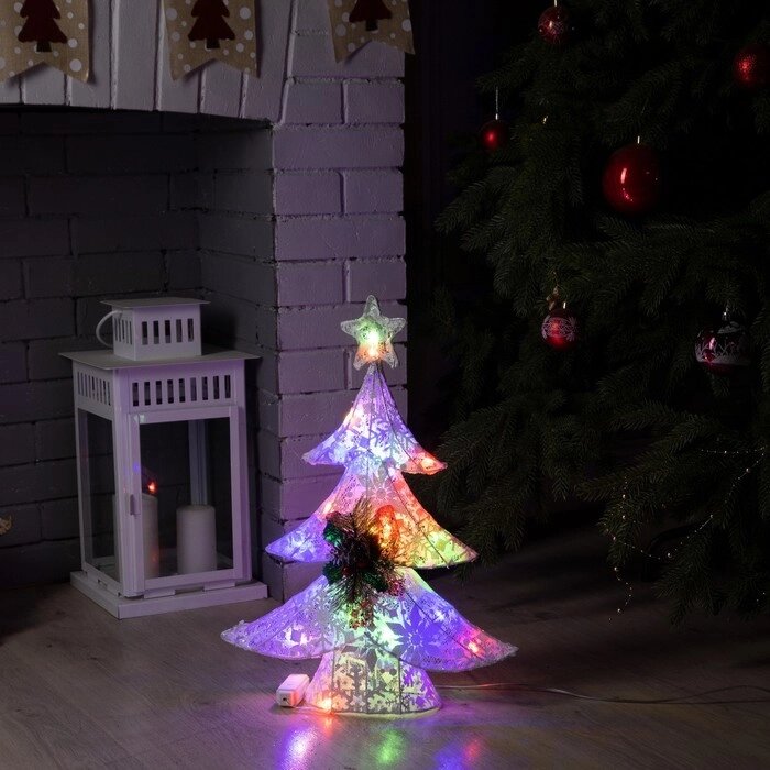 Фигура светодиодная "Цветная елка", 50 см, 20LED, 220V, МУЛЬТИ от компании Интернет-гипермаркет «MOLL» - фото 1
