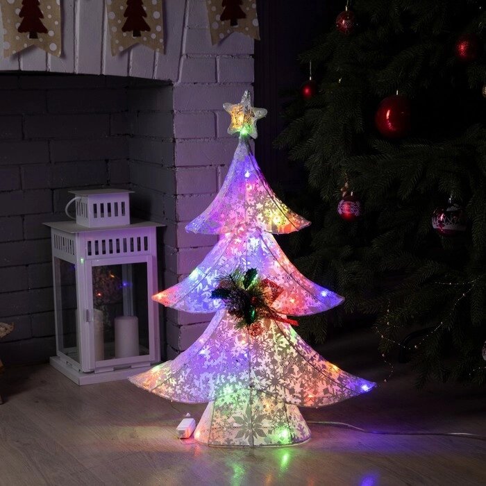 Фигура светодиодная "Цветная елка", 70 см, 40LED, 220V, МУЛЬТИ от компании Интернет-гипермаркет «MOLL» - фото 1