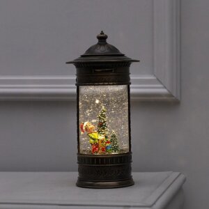 Фигура светодиодная фонарь "Эльф с подарками", 14х27 см, USB, музыка, Т/БЕЛЫЙ