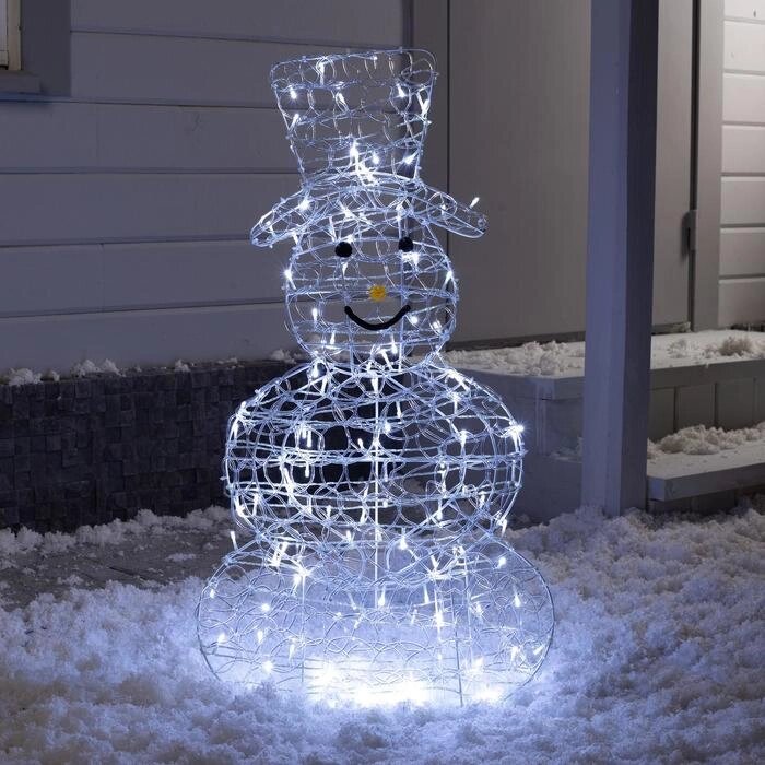 Фигура светодиодная "Снеговичок" 88х47 см, 100 LED, 31V, БЕЛЫЙ от компании Интернет-гипермаркет «MOLL» - фото 1
