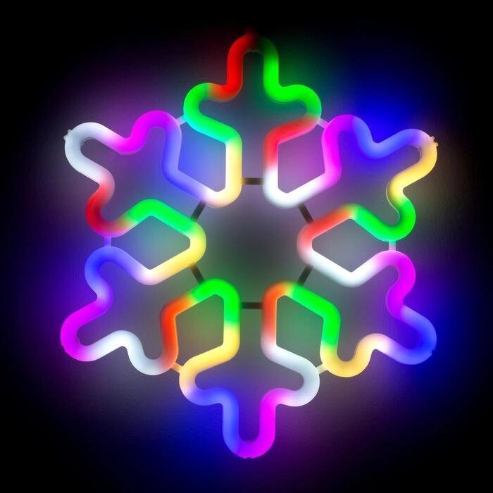 Фигура светодиодная "Снежинка" 30х30х2 см, фиксинг, 220 В, МУЛЬТИ от компании Интернет-гипермаркет «MOLL» - фото 1