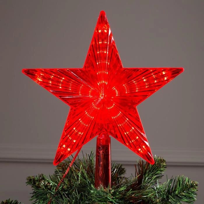 Фигура "Звезда красная ёлочная" 22Х22 см, пластик, 30 LED, провод 2 м, 240V КРАСНЫЙ от компании Интернет-гипермаркет «MOLL» - фото 1