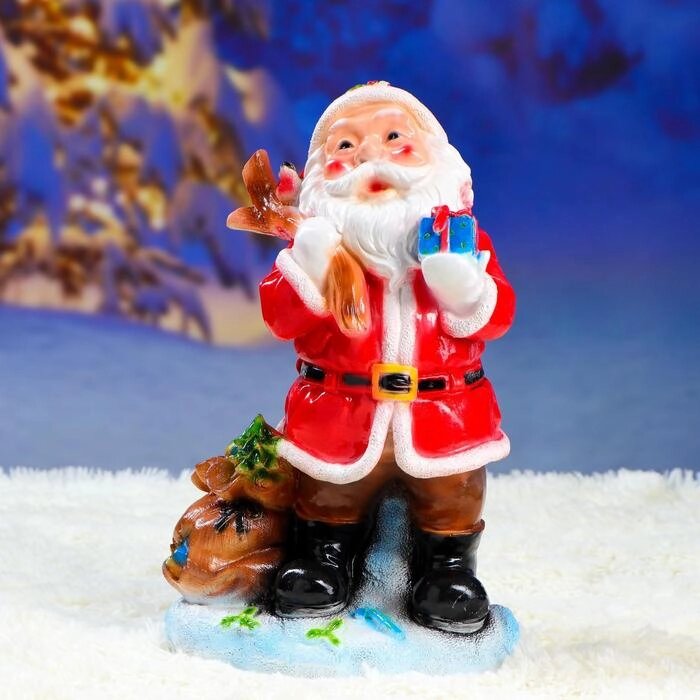 Фигурка "Дед мороз малый" красный 21х34см от компании Интернет-гипермаркет «MOLL» - фото 1