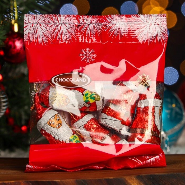 Фигурки из молочного шоколада "Санта Клаус" в пакете, 63 г от компании Интернет-гипермаркет «MOLL» - фото 1