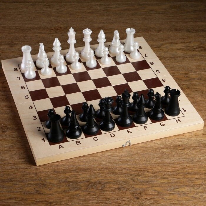 Фигуры шахматные гроссмейстерские пластиковые (король h=10.5 см, пешка h=5 см) от компании Интернет-гипермаркет «MOLL» - фото 1