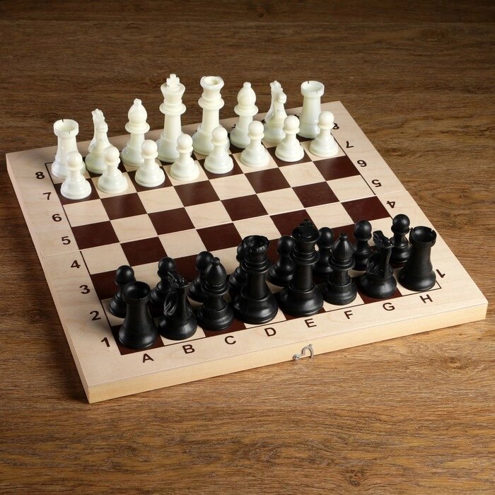 Фигуры шахматные пластиковые  (король h=11 см, пешка 5.4 см) от компании Интернет-гипермаркет «MOLL» - фото 1