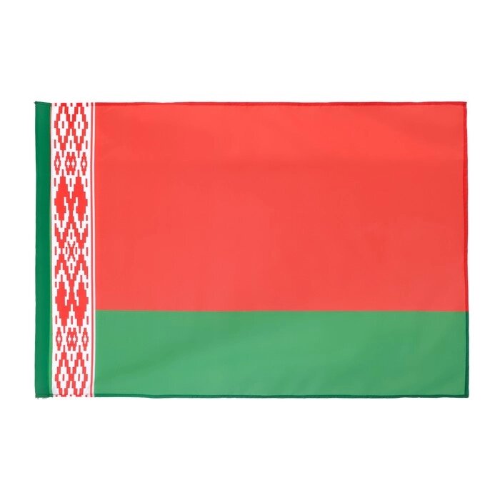 Флаг Белорусии, 90 х 135, полиэфирный шелк, без древка от компании Интернет-гипермаркет «MOLL» - фото 1