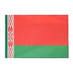 Флаг Белорусии, 90 х 135, полиэфирный шелк, без древка