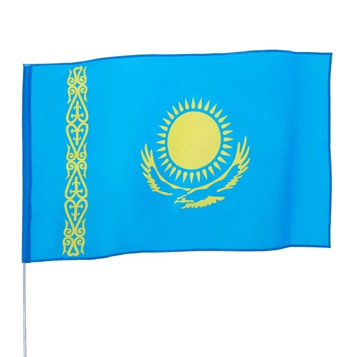 Флаг "Казахстан", 90 х 150 см, полиэстер от компании Интернет-гипермаркет «MOLL» - фото 1