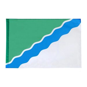 Флаг Новосибирска, 90 х 135 см, полиэфирный шелк, без древка