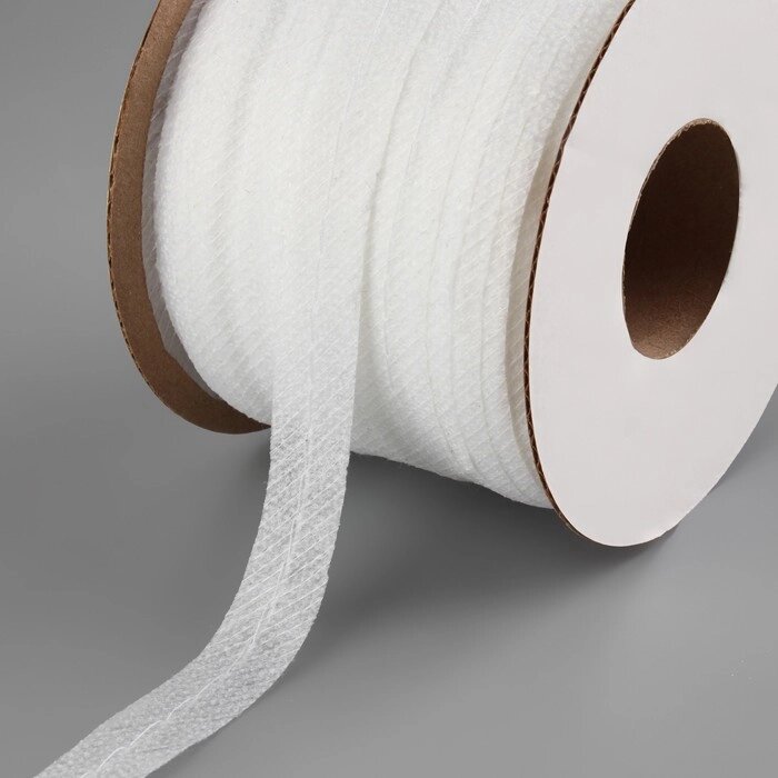 Флизелиновая лента, нитепрошивная, усиленная, 15 мм, 100 м, цвет белый от компании Интернет-гипермаркет «MOLL» - фото 1