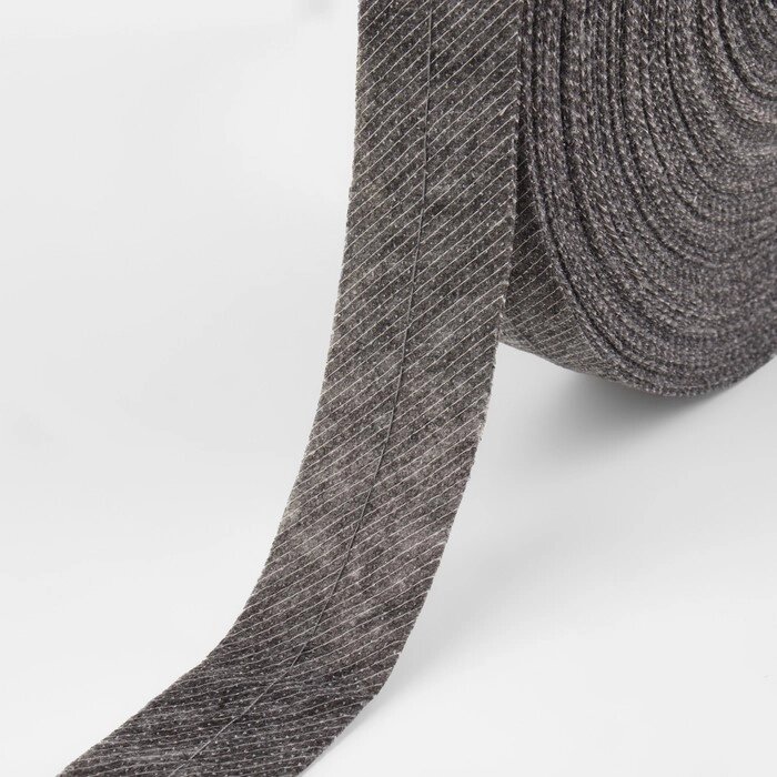 Флизелиновая лента, нитепрошивная, усиленная, 30 мм, 50 м, цвет серый от компании Интернет-гипермаркет «MOLL» - фото 1
