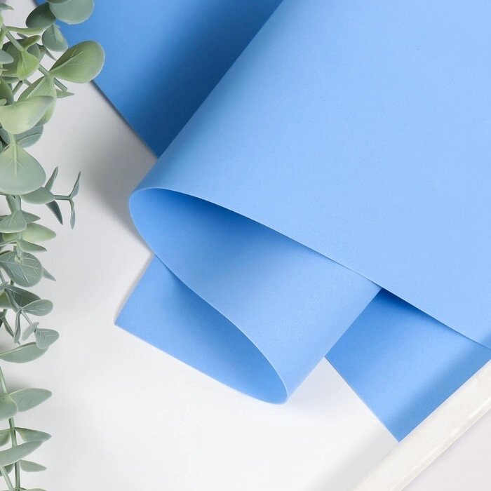 Фоамиран "Небесно-голубой" 1 мм набор 10 листов 50х50 см от компании Интернет-гипермаркет «MOLL» - фото 1