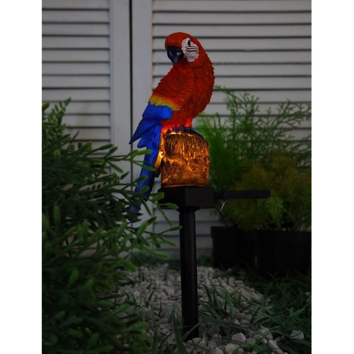 Фонарь садовый на солнечной батарее "Попугай Ара" 43 см, 5W, 1.2V, 1 LED, Т/БЕЛЫЙ от компании Интернет-гипермаркет «MOLL» - фото 1