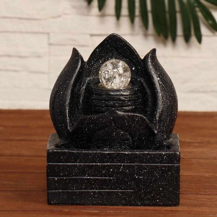 Фонтан "Каменный цветок" 15х15х20 см (с подсветкой) от компании Интернет-гипермаркет «MOLL» - фото 1