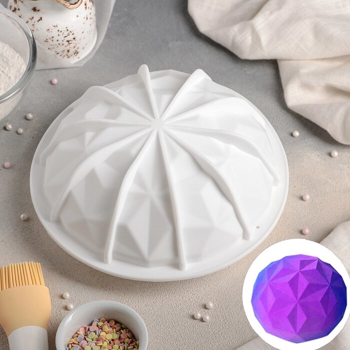 Форма для муссовых десертов и выпечки Доляна "Кристалл", 199,8 см, цвет белый от компании Интернет-гипермаркет «MOLL» - фото 1