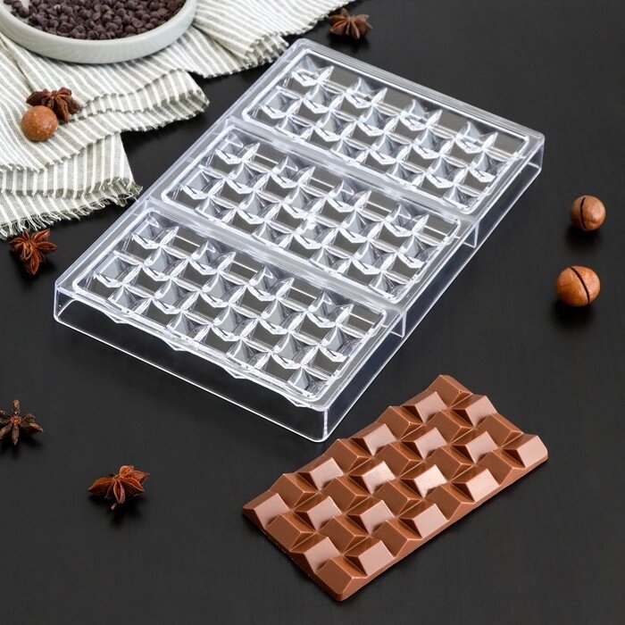 Форма для шоколада "Инфинити", 3 ячейки, 27,517,52,5 см, ячейка 15,37,50,8 см от компании Интернет-гипермаркет «MOLL» - фото 1