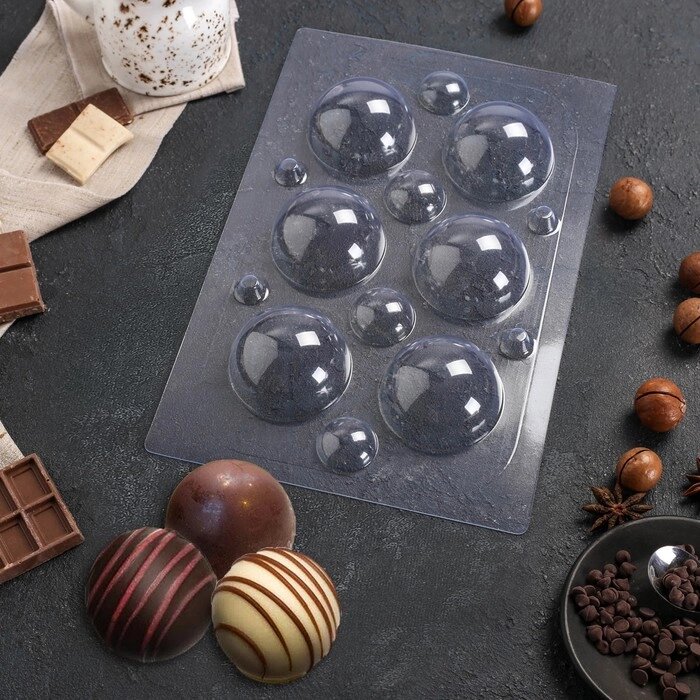 Форма для шоколада "Сферы 60 мм" от компании Интернет-гипермаркет «MOLL» - фото 1