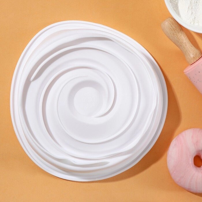 Форма для выпечки и муссовых десертов KONFINETTA "Круговорот", 205 см, цвет белый от компании Интернет-гипермаркет «MOLL» - фото 1