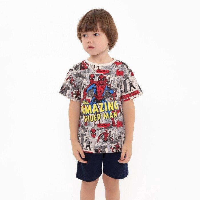Футболка детская Marvel, цвет бежевый, рост 92-98 см (2-3 года) от компании Интернет-гипермаркет «MOLL» - фото 1