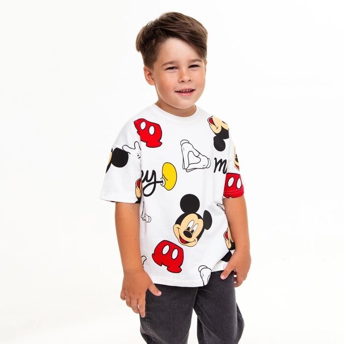 Футболка детская Mickey, цвет белый, рост 110-116 см (5-6 лет) от компании Интернет-гипермаркет «MOLL» - фото 1