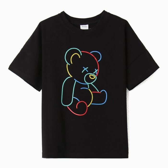 Футболка детская MINAKU "Gummy bear", цвет чёрный, рост 98 см от компании Интернет-гипермаркет «MOLL» - фото 1