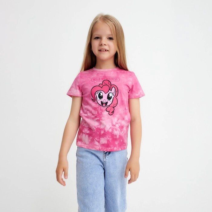 Футболка для девочки "Пинки Пай", My Little Pony, "Тай-дай", рост 122-128 см от компании Интернет-гипермаркет «MOLL» - фото 1