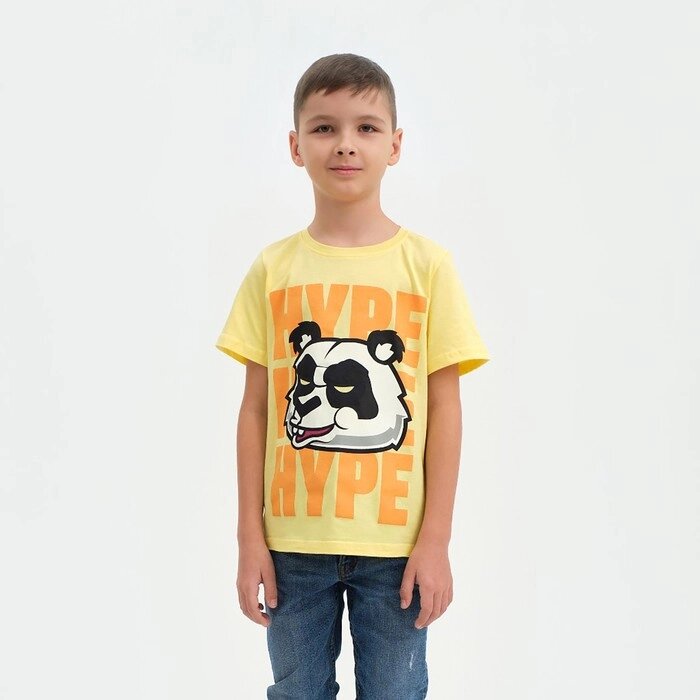 Футболка для мальчика KAFTAN "Hype", рост 134-140, цвет жёлтый от компании Интернет-гипермаркет «MOLL» - фото 1
