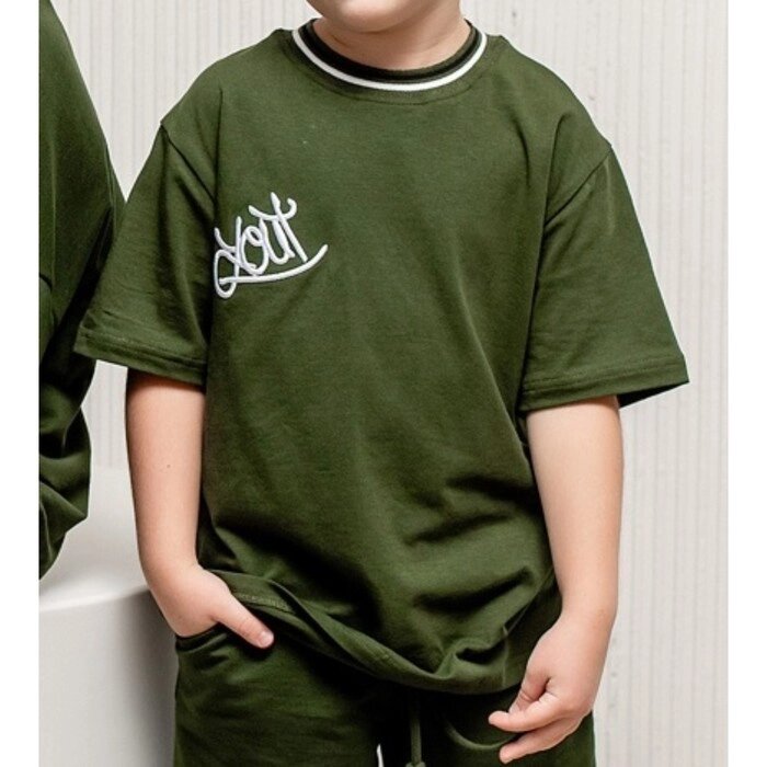Футболка для мальчика, рост 164 см, цвет хаки от компании Интернет-гипермаркет «MOLL» - фото 1