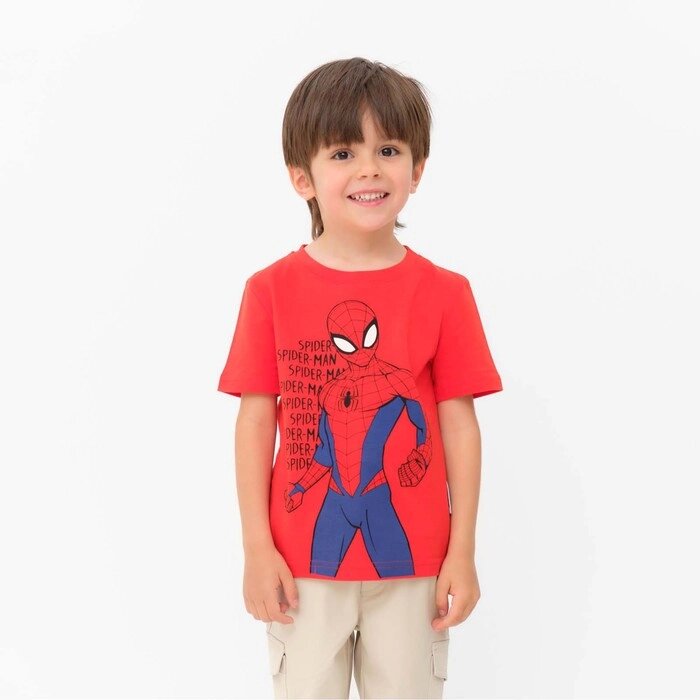 Футболка MARVEL "Spider man hero", рост 110-116 (32), красный от компании Интернет-гипермаркет «MOLL» - фото 1