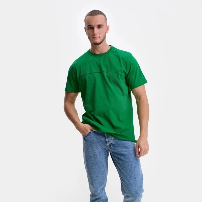 Футболка мужская , цвет зеленый, размер 2XL от компании Интернет-гипермаркет «MOLL» - фото 1