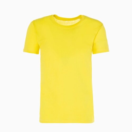 Футболка мужская однотонная, цвет жёлтый, размер 50
