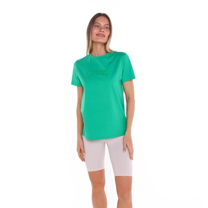 Футболка женская, цвет тёмно-зелёный, размер 42-44 (M) от компании Интернет-гипермаркет «MOLL» - фото 1